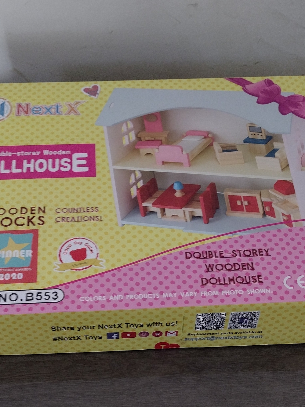 NextX Wooden Double Store Dollhouse Set With Furniture Toys #B553